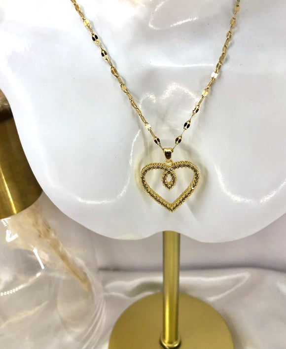 Looped Heart Necklace